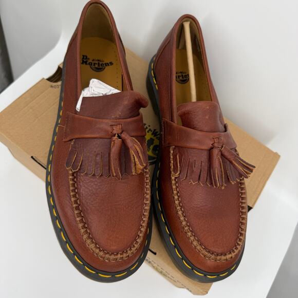 Dr. Martens Men's Adrian YS Cashew Ambassador Tassel Loafers Sz US12M EU46 Brown - Picture 4 of 7